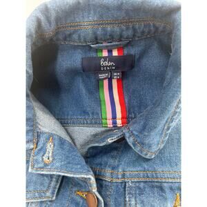 Boden Denim Jacket Women's US 6 UK 10 Medium Blue Cotton Trucker Classic Fit
